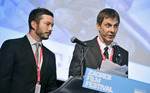 Hrvoje Laurenta, Boris T. Matic at  Opening day of 10th ZFF 2012.; photographer Nina Ðurðeviå