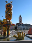 Franfurt Oder - Zentrum Fischer-Art-Brunnen